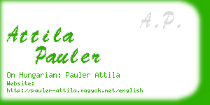 attila pauler business card